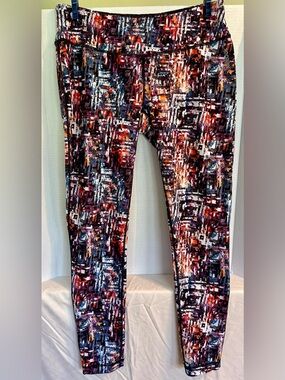 Reebok Multi-Color Abstract Print Leggings